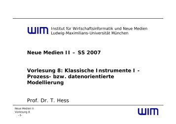 VL08 - Modellierung (1 Folie/Seite) - Institut fÃƒÂ¼r Wirtschaftsinformatik ...