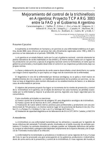 Mejoramiento del control de la trichinellosis en Argentina - Centro ...