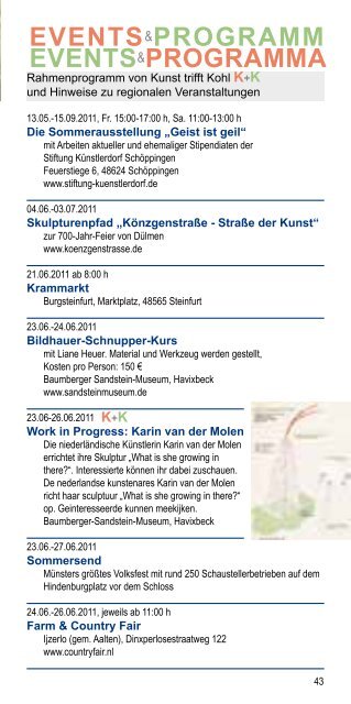 events&programm events&programma - Kunst trifft Kohl