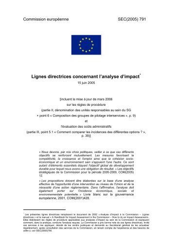 Lignes directrices concernant l'analyse d'impact* - Paris21