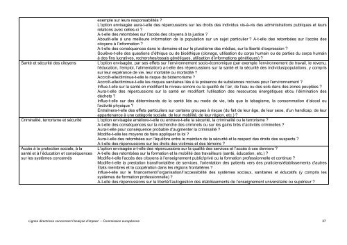 Lignes directrices concernant l'analyse d'impact* - Paris21