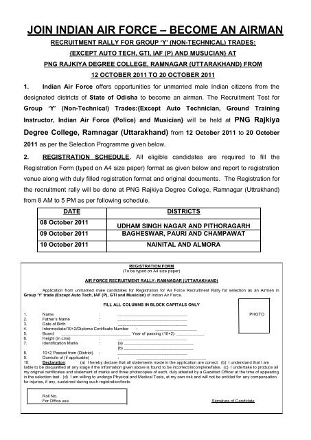 full advertisement - Indian Airforce