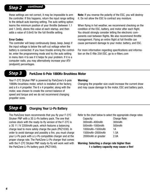 F27C Stryker PNP Manual - ParkZone