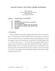 Nanoscale Transistors: Device Physics, Modeling, and Simulation