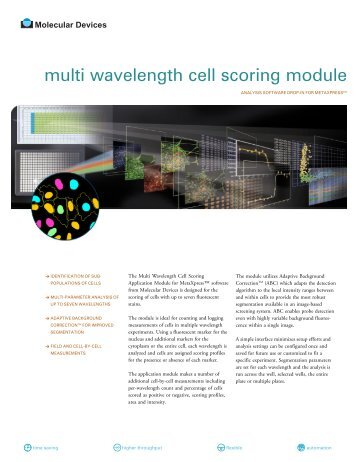 Multi Wavelength Cell Scoring Application Module for MetaXpress