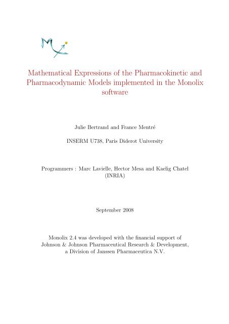 Monolix PK/PD Library