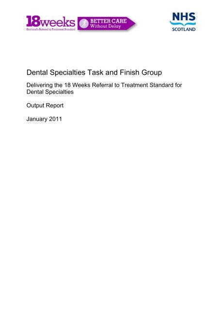 Delivering the 18 Weeks Referral to Treatment Standard Output Report