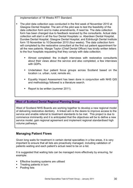 Delivering the 18 Weeks Referral to Treatment Standard Output Report