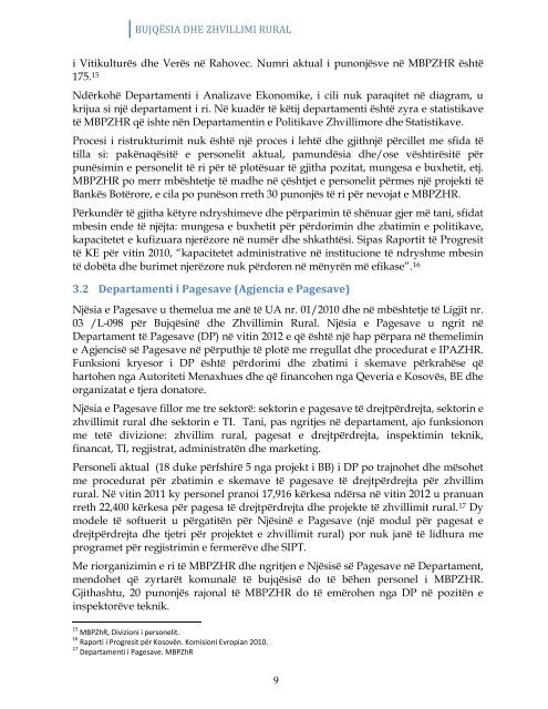 AGRICULTURE AND RURAL DEVELOPMENT - Ministria e Integrimit