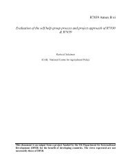 Evaluation of the self help group process and project approach of ...