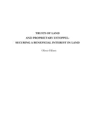 TRUSTS OF LAND AND PROPRIETARY ESTOPPEL ... - Support