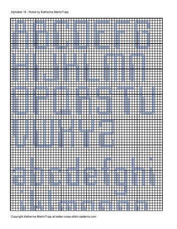 Alphabet 18 Cross Stitch - Better Cross Stitch Patterns