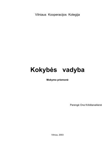 Kokybes Vadyba (Kristanaitiene).pdf - Skynet