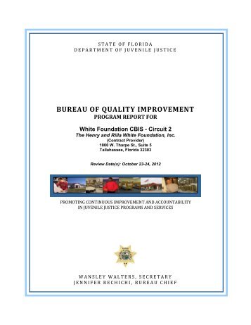 bureau of quality improvement - Florida Department of Juvenile Justice