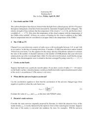 Astronomy 401 Problem Set 8 Due in class, Friday April 19, 2013 1 ...