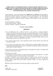 Verbale Commissione per l'aggiudicazione - Comune di Seravezza