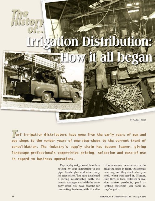 The History of Irrigation Distribution-Magazine ... - Irrigation Direct