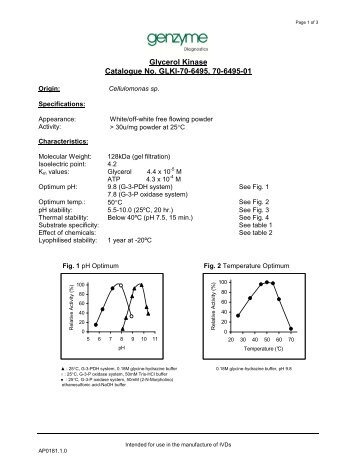 Glycerol Kinase (6495) - Sekisui Diagnostics