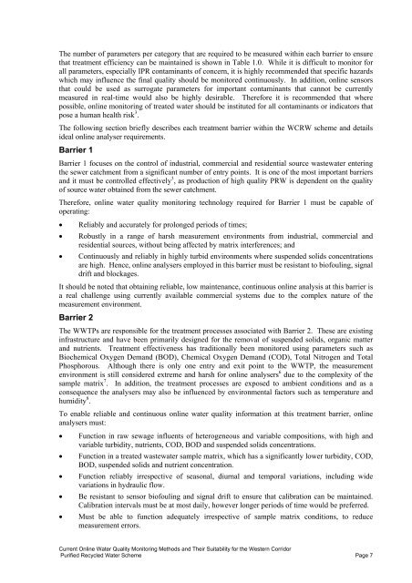 Current online water quality monitoring methods and their suitability ...