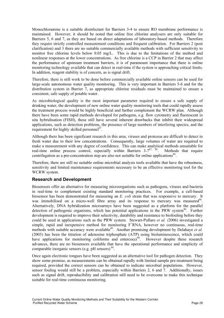 Current online water quality monitoring methods and their suitability ...