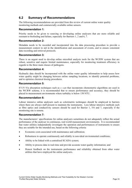 Current online water quality monitoring methods and their suitability ...