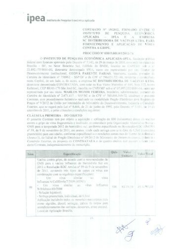 sc distribuidora de vacinas ltda - Ipea