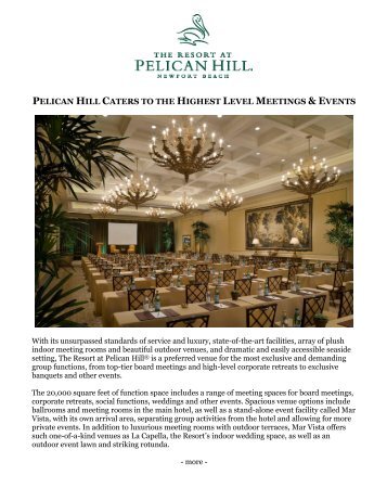 Meetings & Events - The Resort at Pelican Hill