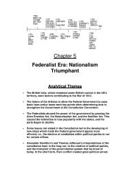 Chapter 5 Federalist Era: Nationalism Triumphant - Marshfield ...