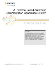 A Perforce-Based Automatic Documentation Generation System