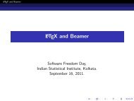 LATEX and Beamer (Arijit Bishnu). - Indian Statistical Institute