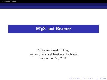 LATEX and Beamer (Arijit Bishnu). - Indian Statistical Institute