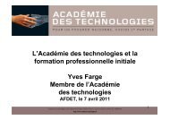 L'AcadÃ©mie des technologies et la formation professionnelle ... - Afdet