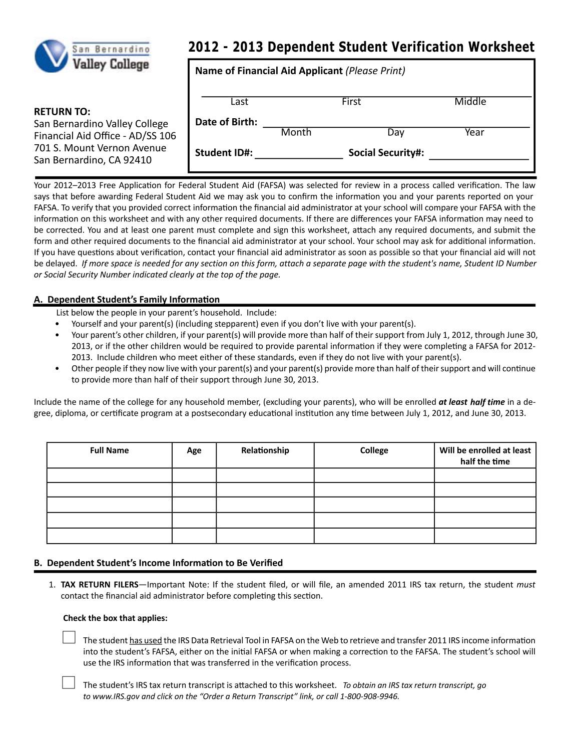 Worksheets Verification Worksheet Dependent Student worksheet protestant reformation mytourvn luizah and essay site for children student page 270 dependent verification