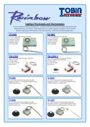 Capillary Thermostats - Rainbow - Tobin Electrical Components