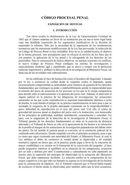 nuevo cÃ³digo procesal penal â proyecto - PolicÃ­a Canaria