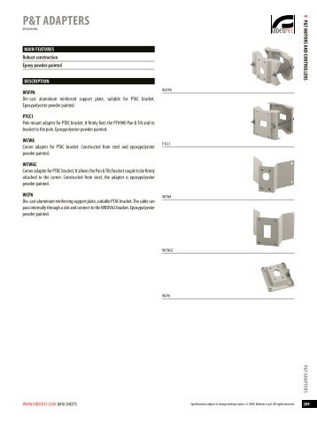 Videotec WCWA corner adaptor - Network Webcams