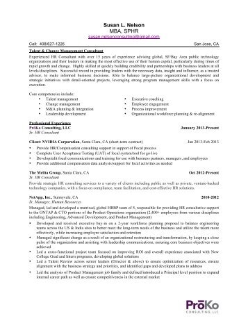 Resume - PrÅKo Consulting
