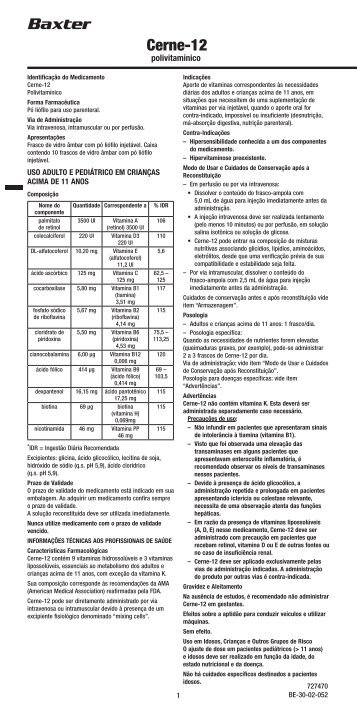 Cerne 12 (polivitamÃ­nico) - Baxter