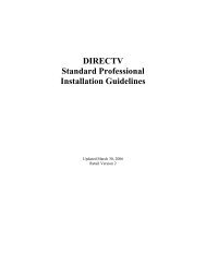 DIRECTV Standard Professional Installation ... - DBSInstall.com