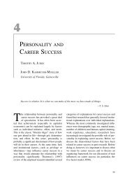 PERSONALITY AND CAREER SUCCESS - Timothy A. Judge