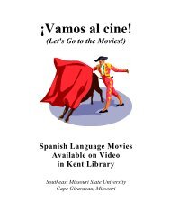 Â¡Vamos al cine! - CSTL - Southeast Missouri State University