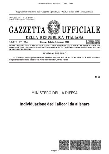 Individuazione degli alloggi da alienare - Aeronautica Militare Italiana