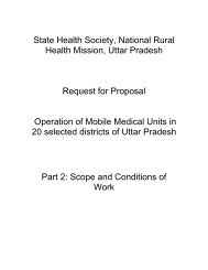 State Health Society, National Rural Health Mission, Uttar Pradesh ...