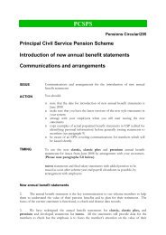 Principal Civil Service Pension Scheme ... - The Civil Service