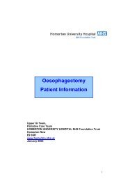 Oesophagectomy leaflet - Homerton University Hospital