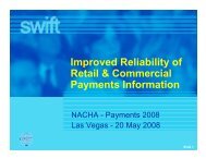 Improved Reliability of Retail & Commercial Payments Information