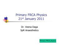 Primary FRCA Physics 21st January 2011 - Mededcoventry.com