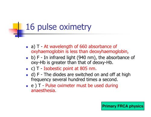 Primary FRCA Physics 21st January 2011 - Mededcoventry.com