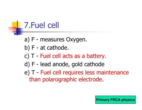 Primary FRCA Physics 21st January 2011 - Mededcoventry.com