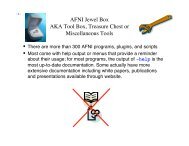 AFNI Jewel Box AKA Tool Box, Treasure Chest or Miscellaneous Tools